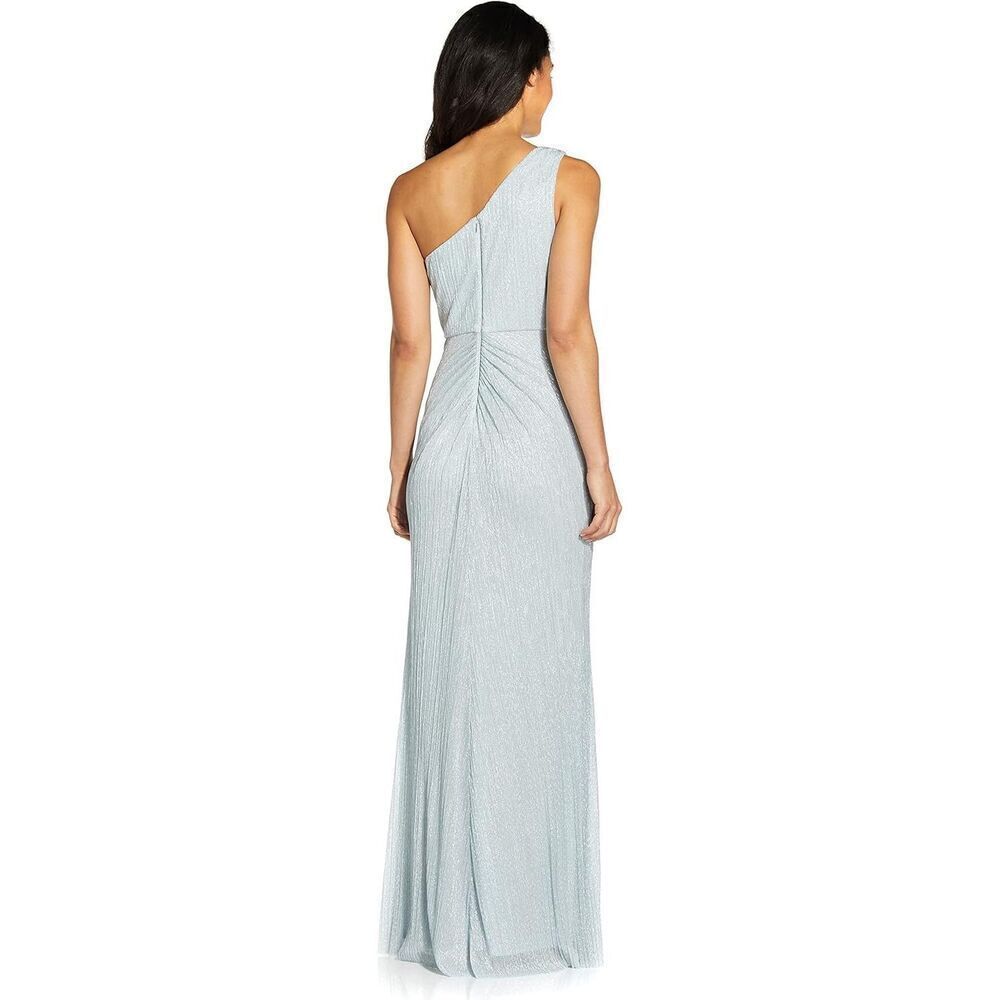 Adrianna Papell Women's Stardust Pleated Draped Gown Size 6 - Picture 4 of 9